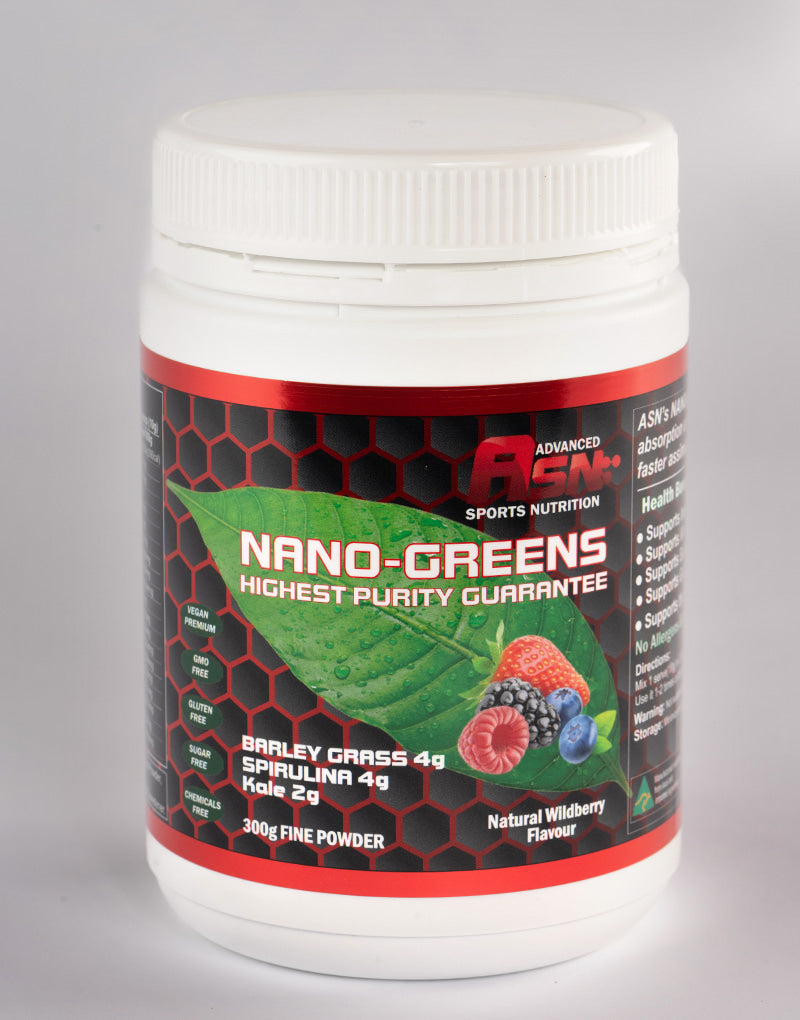 NANO GREENS Spirulina, Barley Grass, Kale